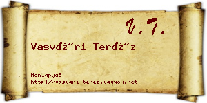 Vasvári Teréz névjegykártya